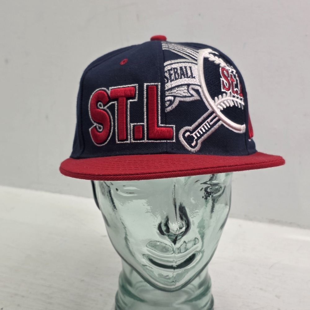 Leader of‎ the Game St Louis City Snap Back Embroidered Baseball Hat Red & Navy